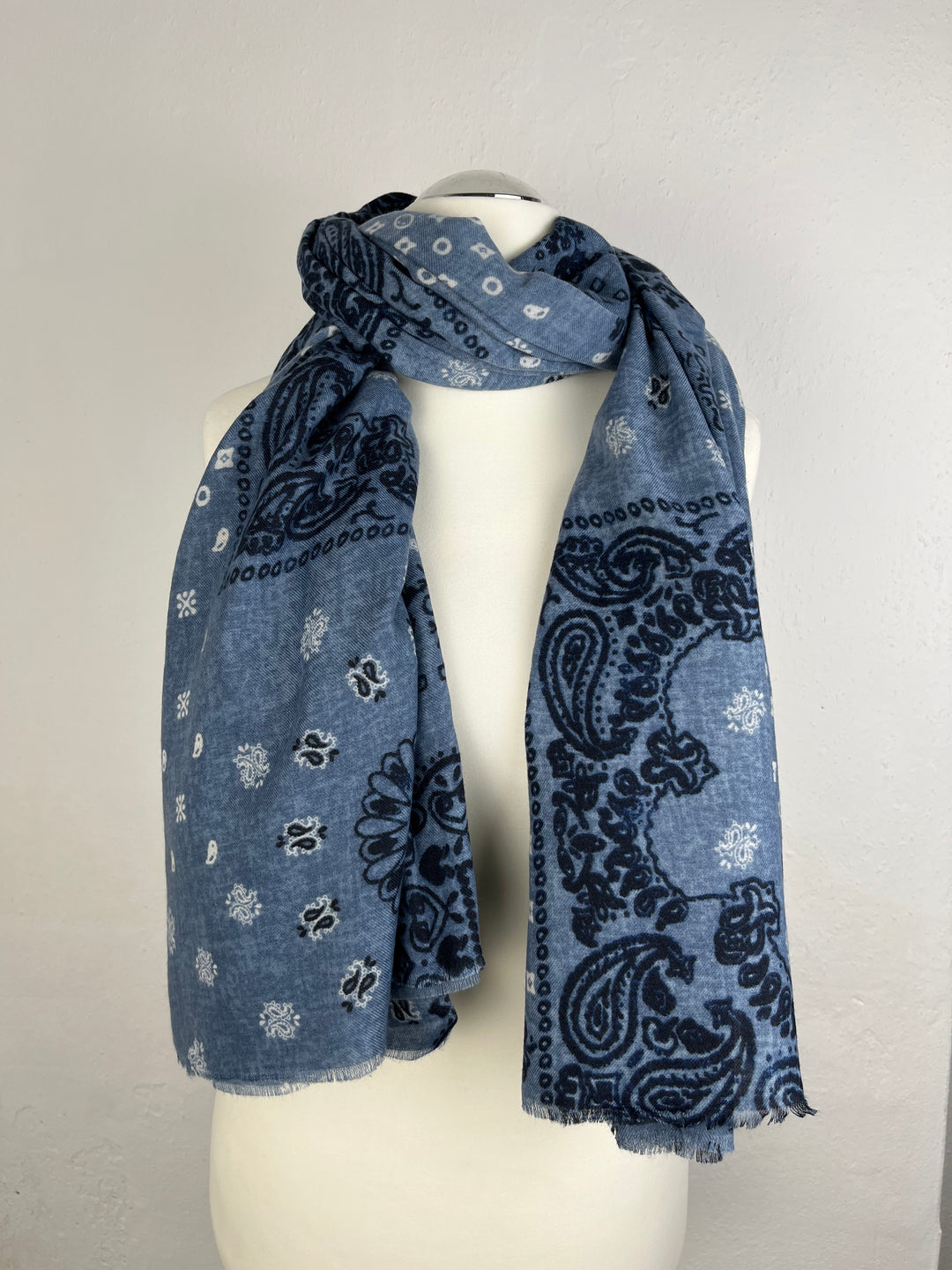 Schal Paisleymix, jeansblau