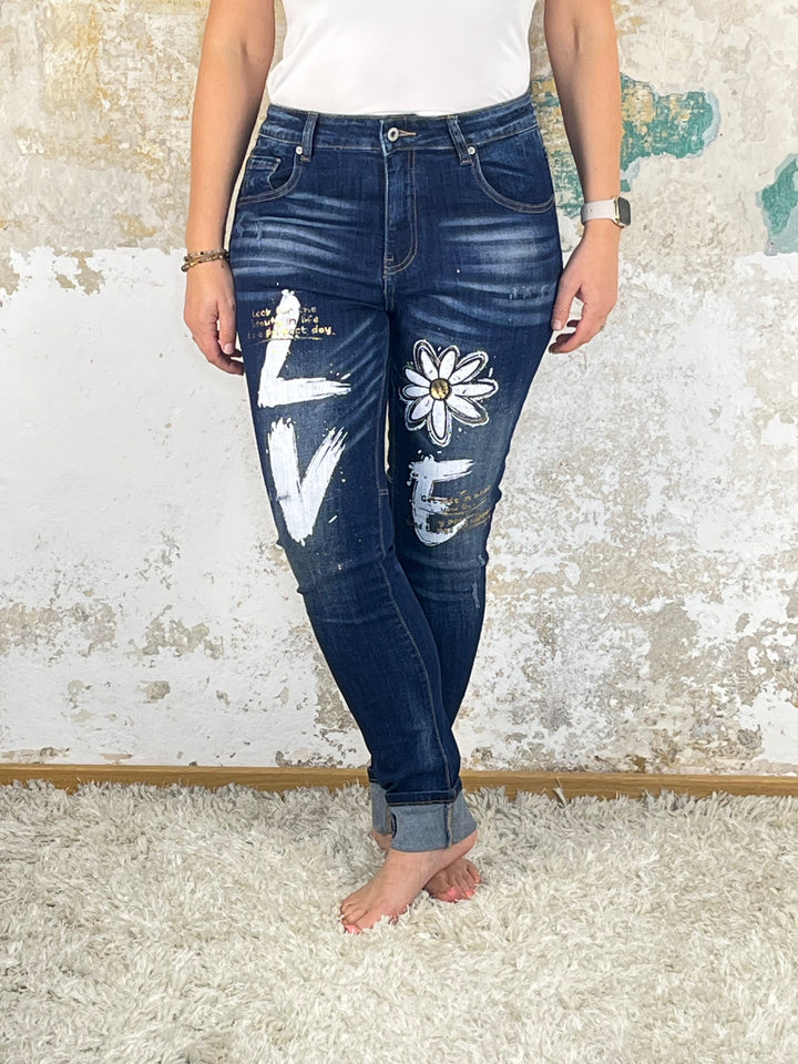 Jeans LOVE, dark denim