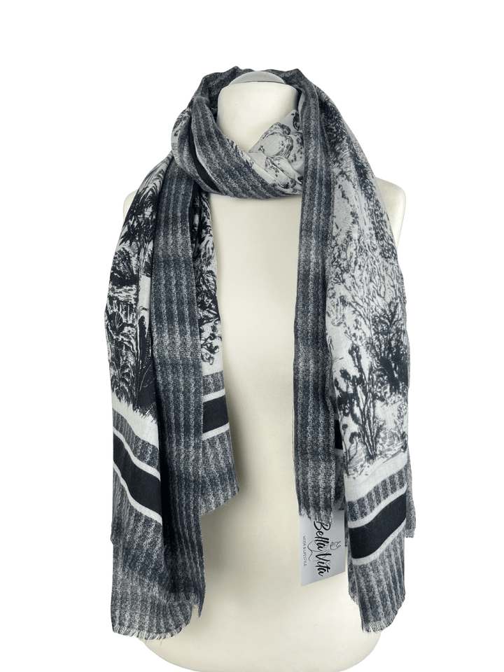 Schal "Landschaft", schwarz von Bella Vita - Mode & Lifestyle