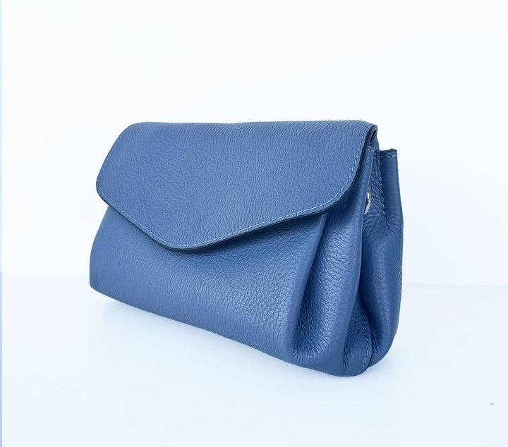 Lederhandtasche mit breitem, gemustertem Schultergurt von Bella Vita - Mode & Lifestyle