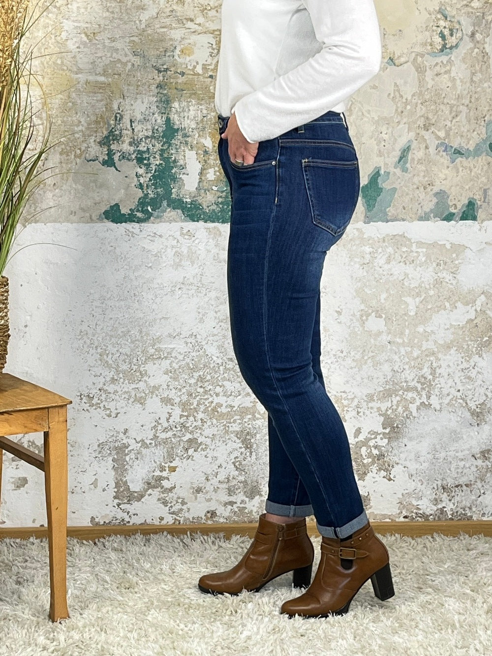 5-Pocket-Jeans, slim-fit, dark-blue von Bella Vita - Mode & Lifestyle