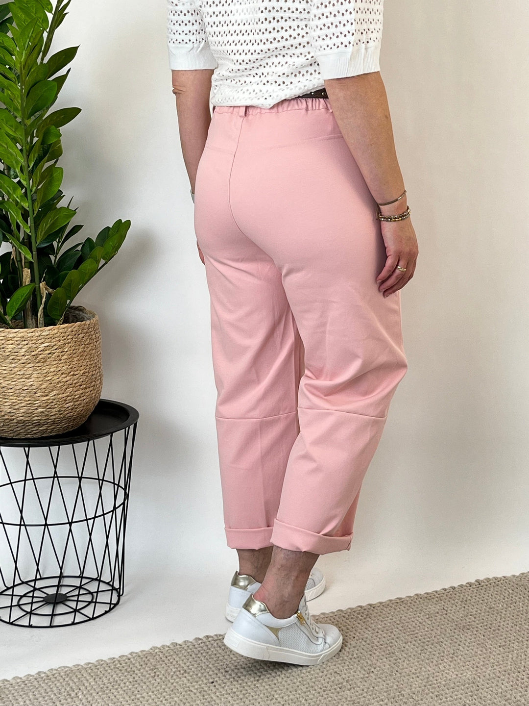 7/8-Hose im sportiven Look, rosa von Bella Vita - Mode &amp; Lifestyle