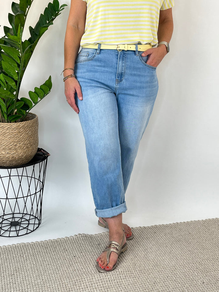 7/8-Jeans Wide Leg, blue bleached von Bella Vita - Mode &amp; Lifestyle