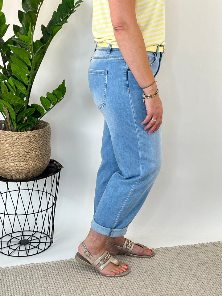 7/8-Jeans Wide Leg, blue bleached von Bella Vita - Mode &amp; Lifestyle