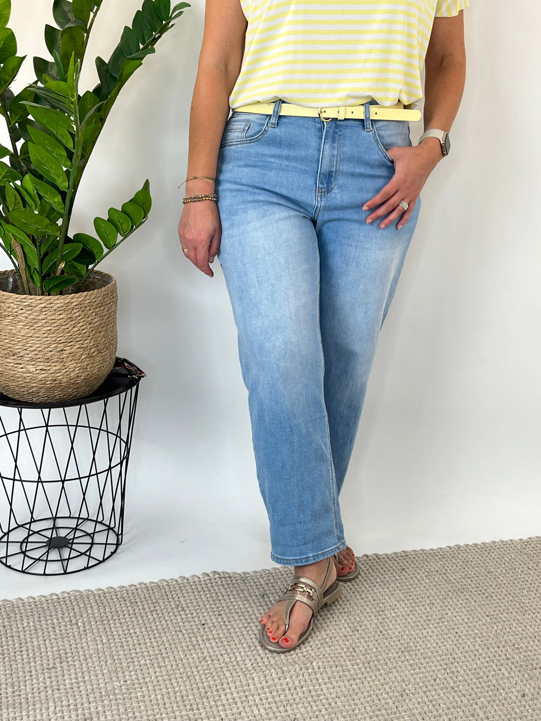 7/8-Jeans Wide Leg, blue bleached von Bella Vita - Mode &amp; Lifestyle