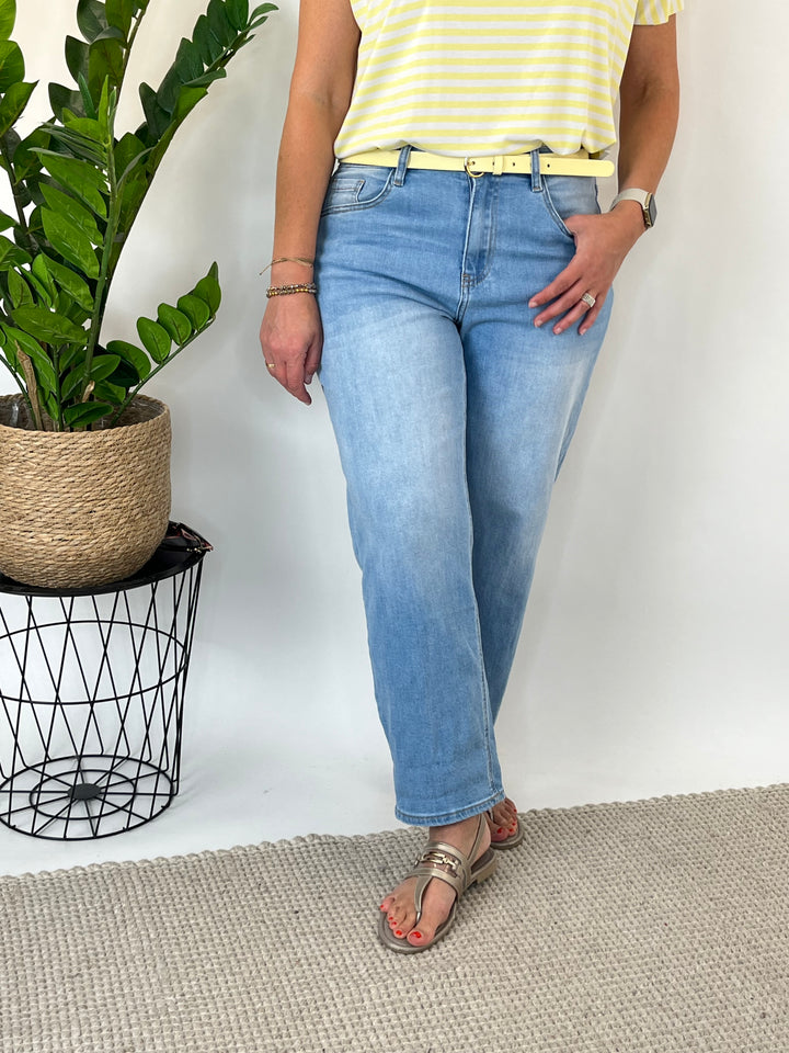 7/8-Jeans Wide Leg, blue bleached von Bella Vita - Mode &amp; Lifestyle