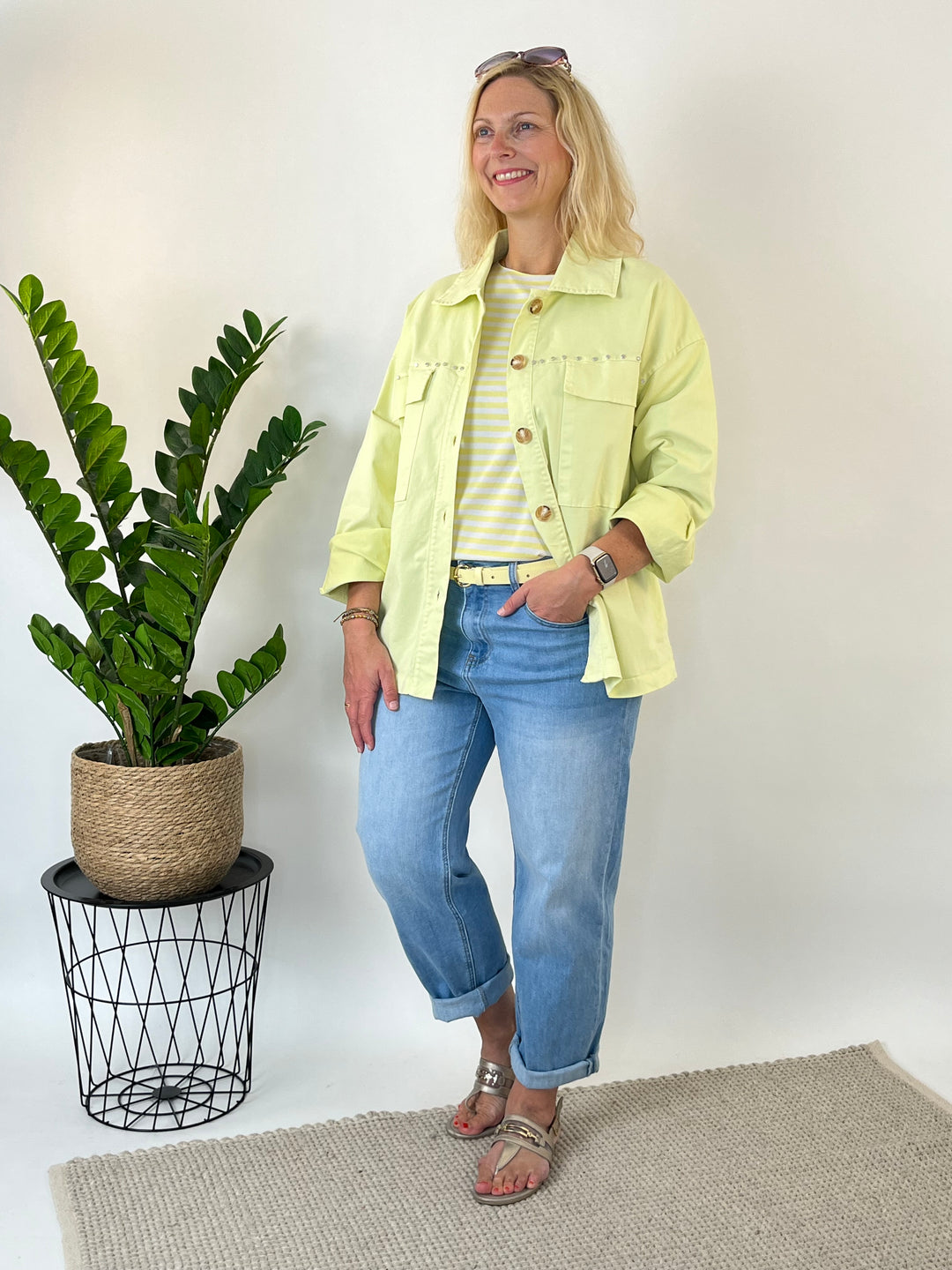 7/8-Jeans Wide Leg, blue bleached von Bella Vita - Mode &amp; Lifestyle