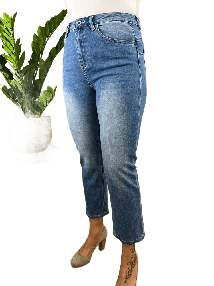 7/8-Jeans, blue denim