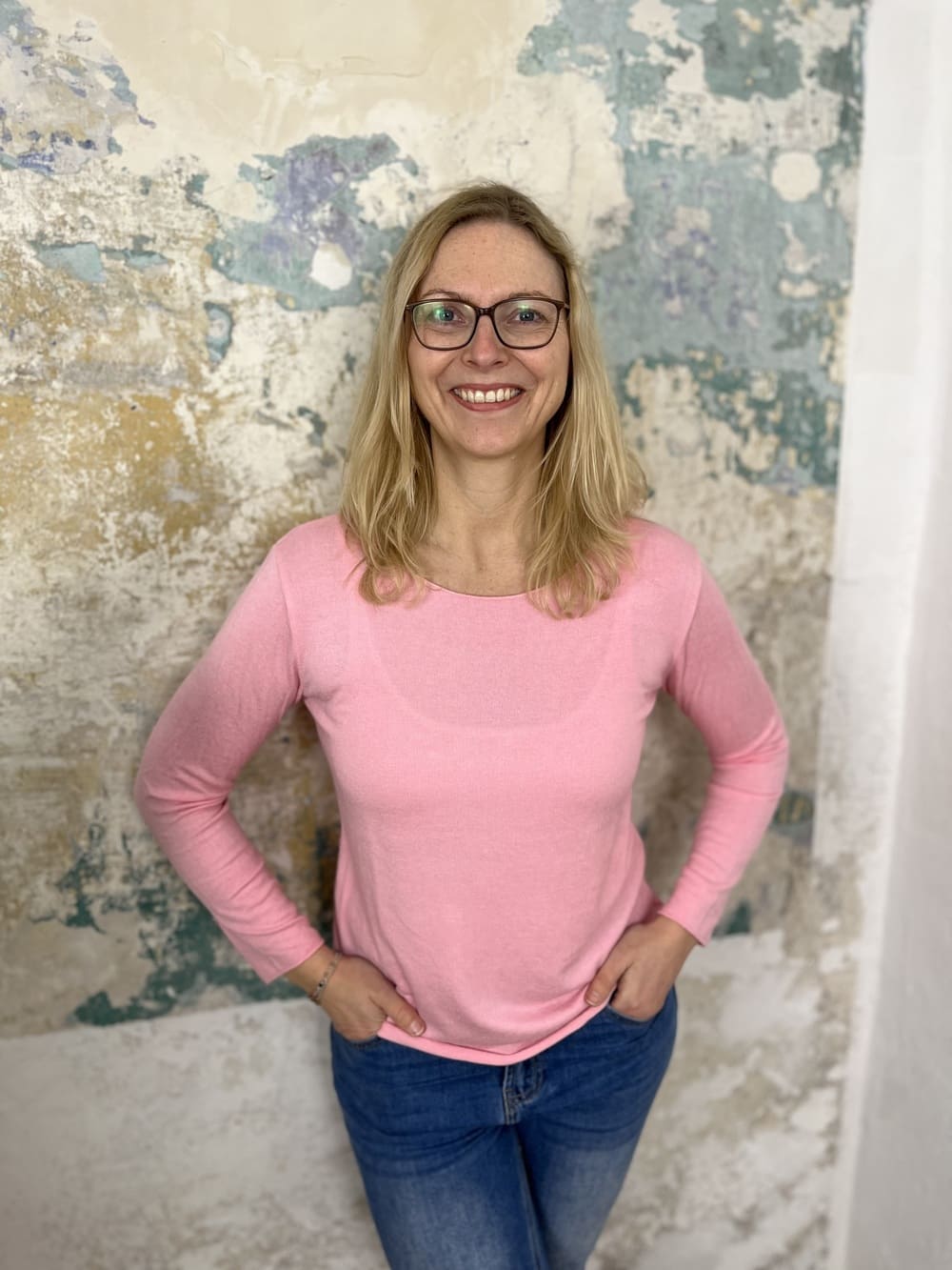 Basic-Pullover mit Rundhalsausschnitt von Bella Vita - Mode &amp; Lifestyle