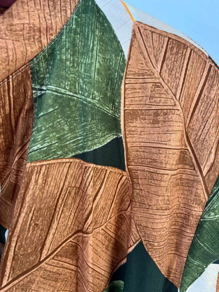 Baumwollkleid Summer Bloom, khaki-cognac von Bella Vita - Mode &amp; Lifestyle