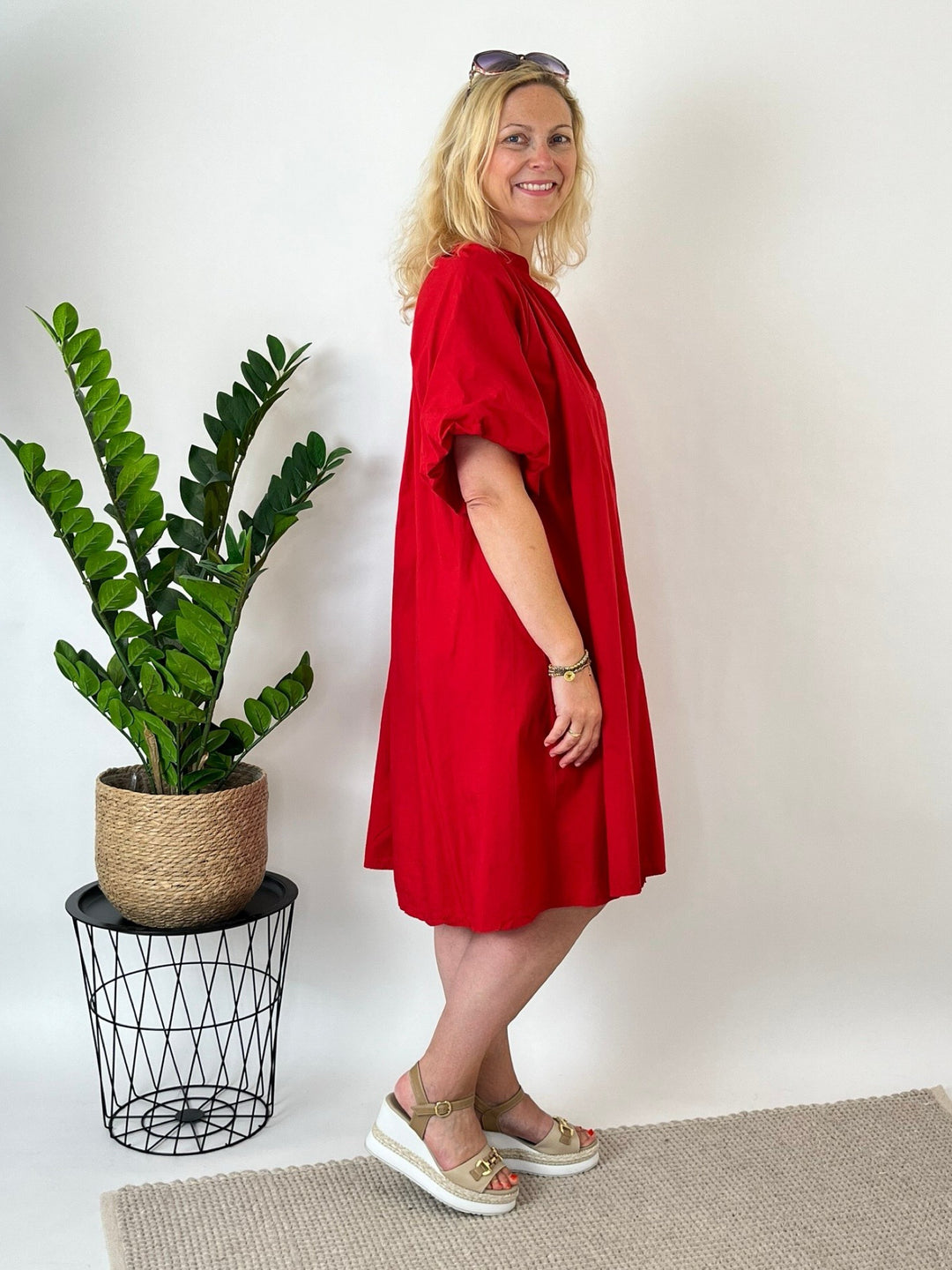 Baumwollkleid Summer Flair, rot von Bella Vita - Mode &amp; Lifestyle