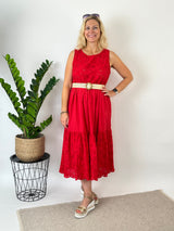 Baumwollkleid Summer Romance, rot von Bella Vita - Mode & Lifestyle