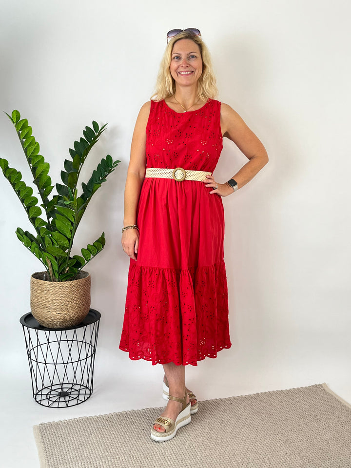 Baumwollkleid Summer Romance, rot von Bella Vita - Mode &amp; Lifestyle