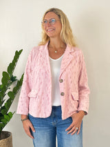 Blazer aus Strukturware, rosa von Bella Vita - Mode & Lifestyle