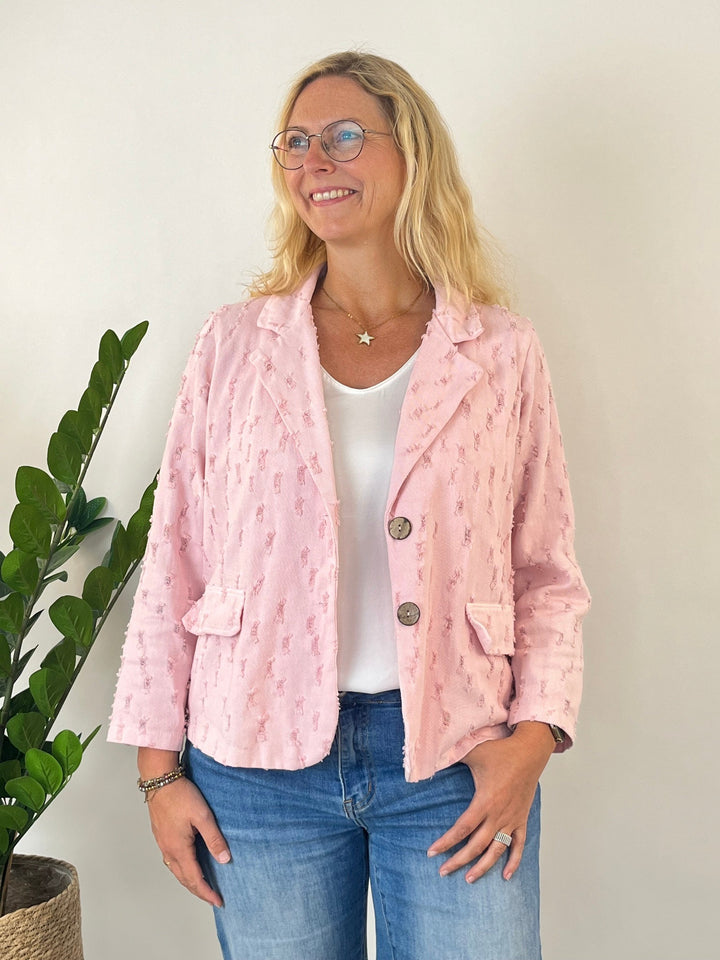 Blazer aus Strukturware, rosa von Bella Vita - Mode &amp; Lifestyle