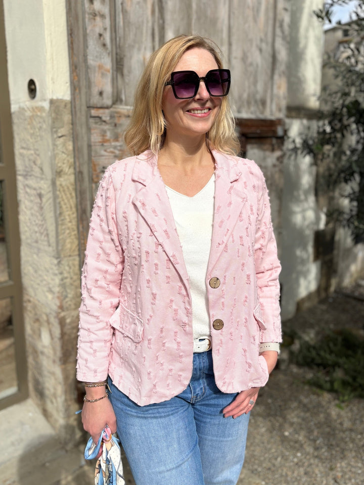 Blazer aus Strukturware, rosa von Bella Vita - Mode &amp; Lifestyle