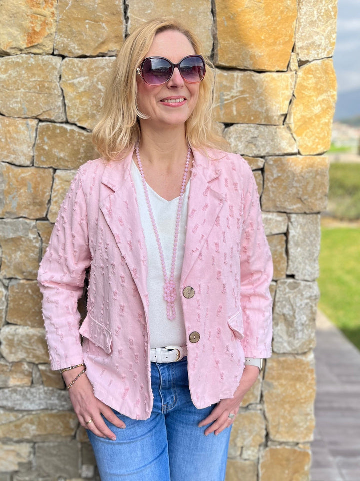 Blazer aus Strukturware, rosa von Bella Vita - Mode &amp; Lifestyle