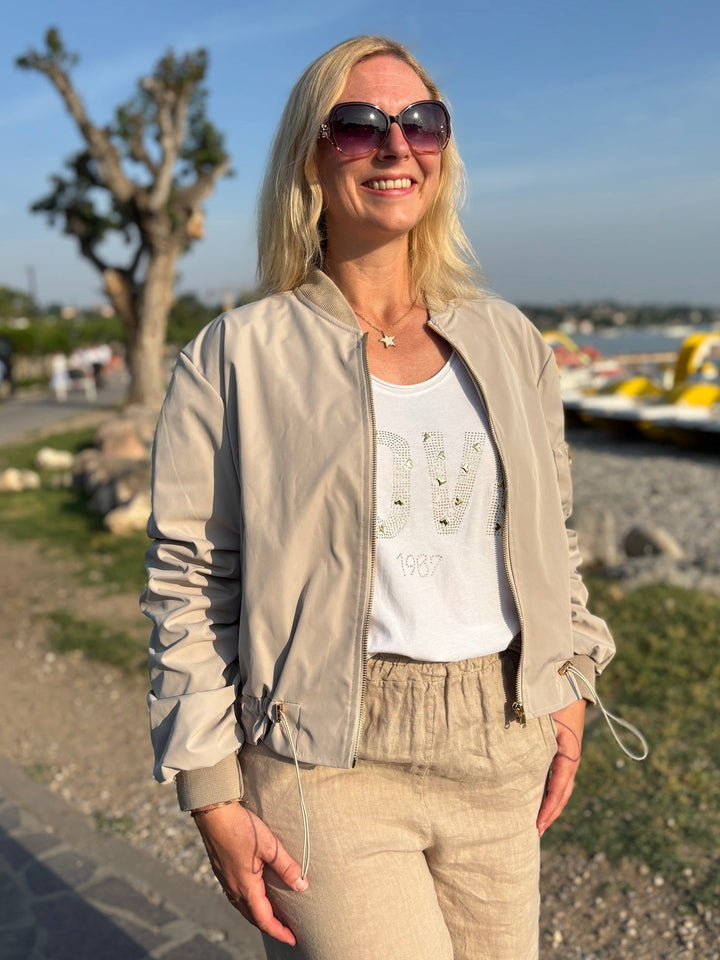 Blouson mit Tunnelzug, beige von Bella Vita - Mode &amp; Lifestyle