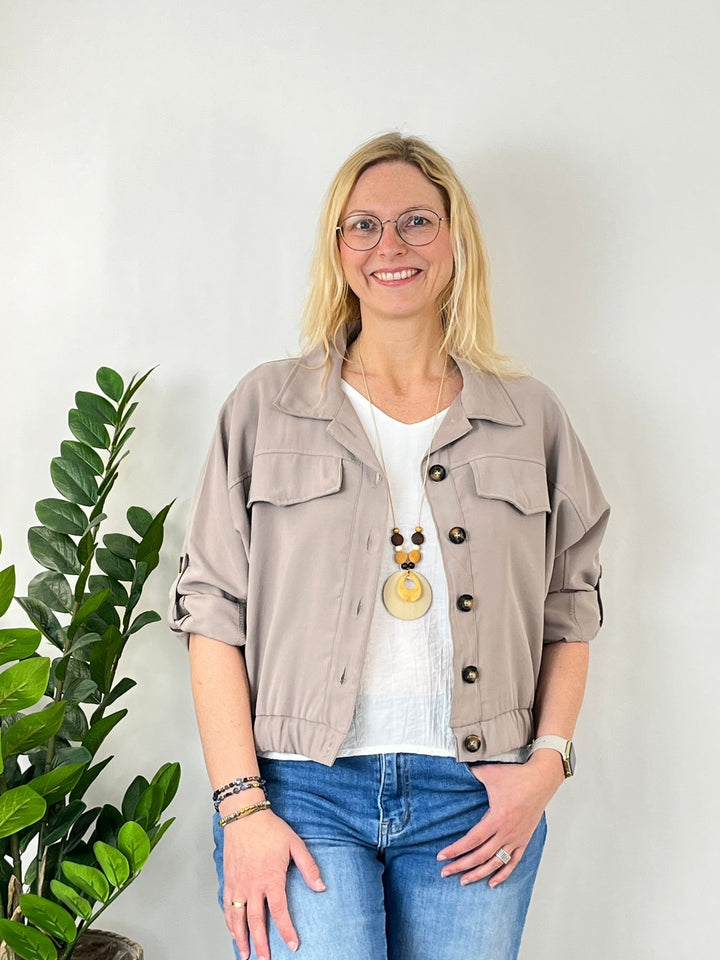 Blousonjacke kurze Form, taupe von Bella Vita - Mode &amp; Lifestyle