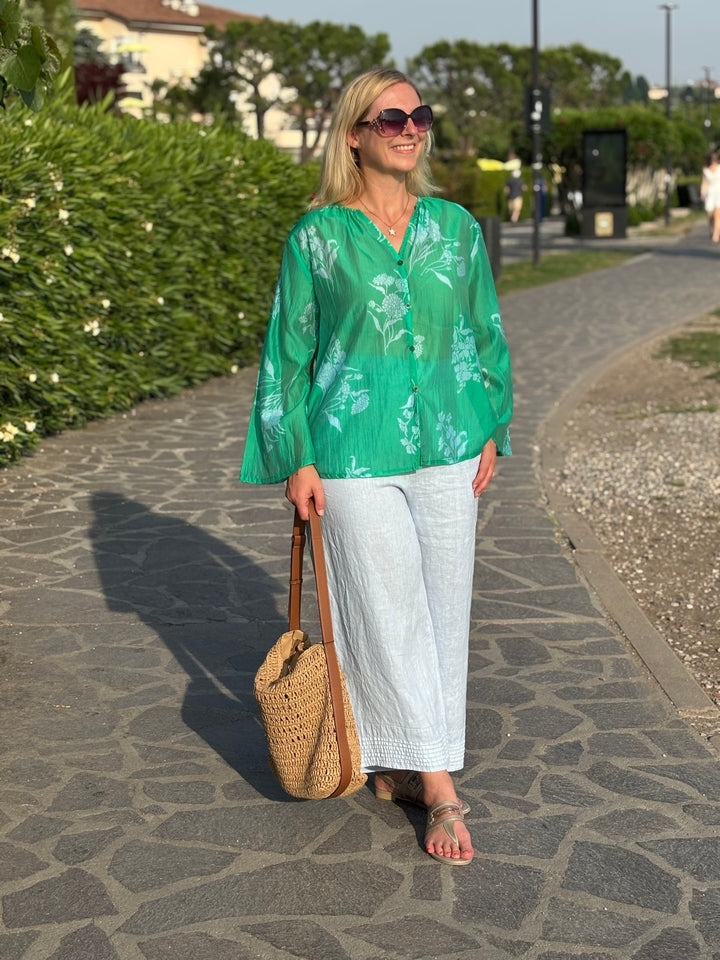 Bluse Floral Breeze, grün von Bella Vita - Mode &amp; Lifestyle
