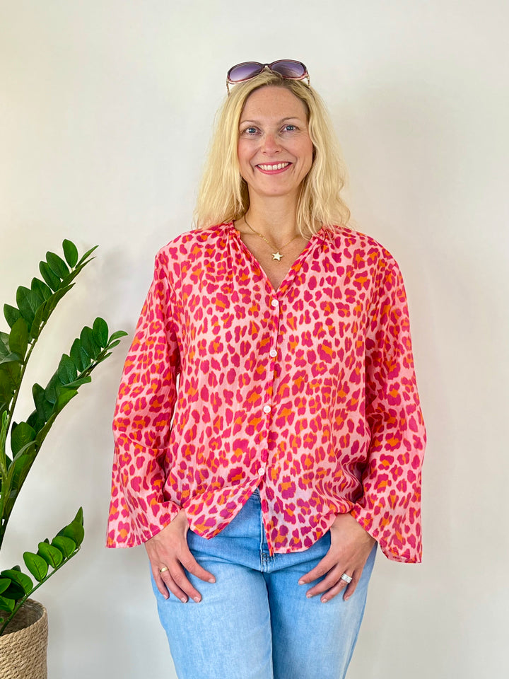 Bluse Wild Chic, pink-orange von Bella Vita - Mode &amp; Lifestyle