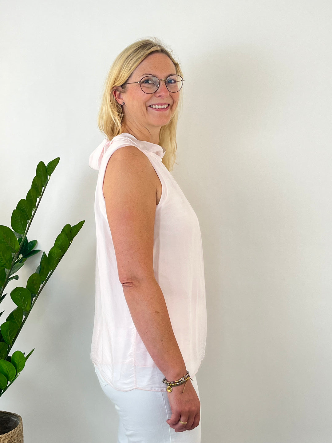 Blusentop mit Seide, rosa von Bella Vita - Mode &amp; Lifestyle