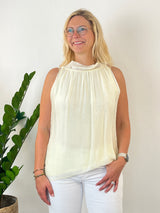 Blusentop mit Seide, vanillegelb von Bella Vita - Mode & Lifestyle