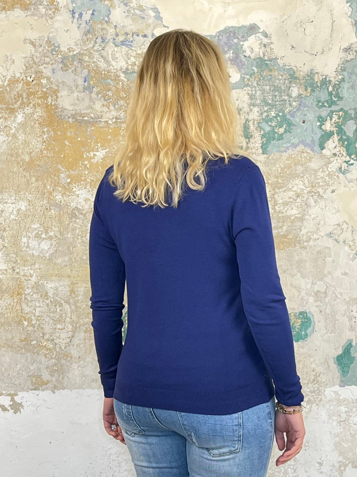 Cardigan V-Ausschnitt, marine von Bella Vita - Mode &amp; Lifestyle