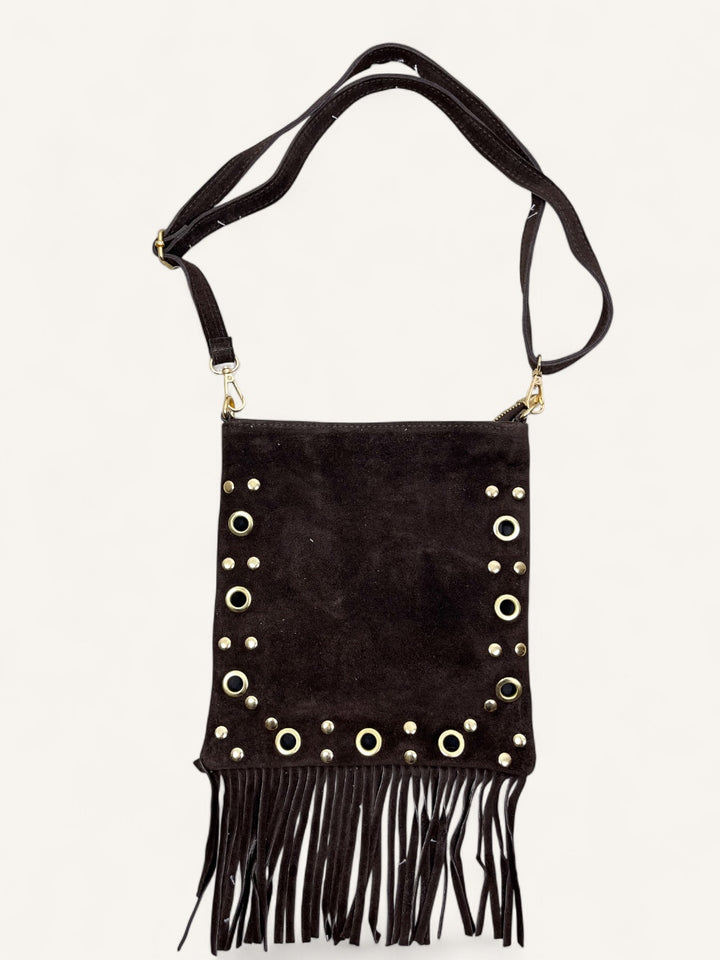 Crossbody-Tasche mit Fransen, braun von Bella Vita - Mode &amp; Lifestyle