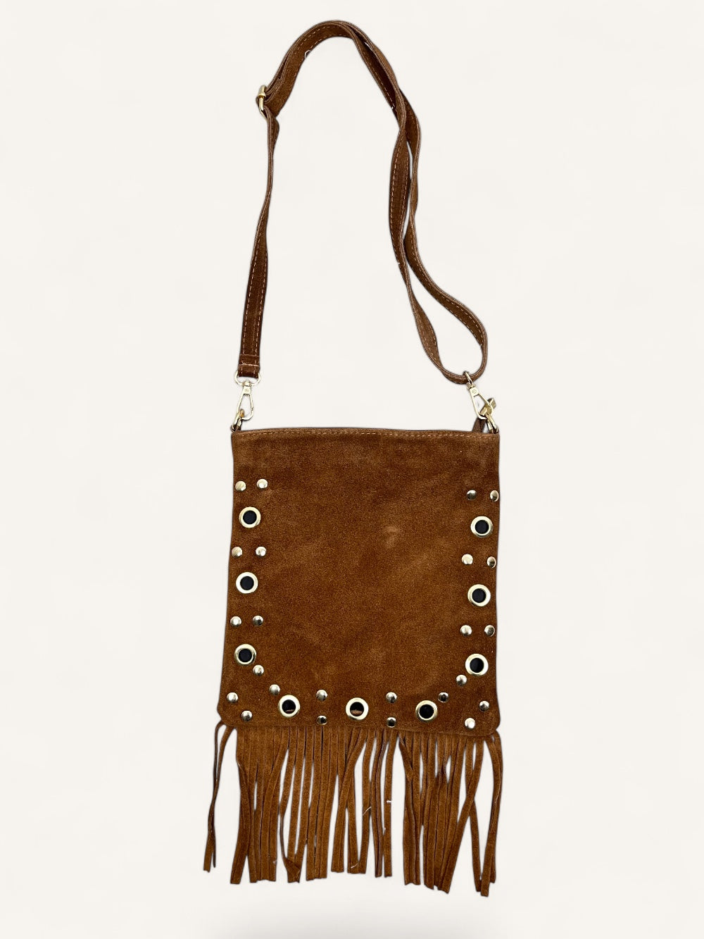 Crossbody-Tasche mit Fransen, cognac von Bella Vita - Mode &amp; Lifestyle
