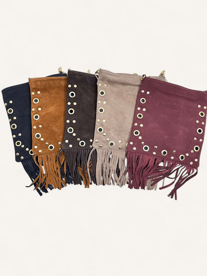 Crossbody-Tasche mit Fransen, schwarz von Bella Vita - Mode &amp; Lifestyle