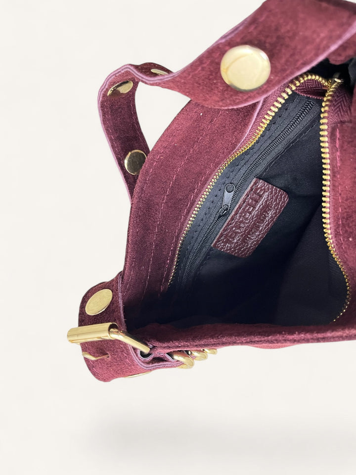 Crossbody-Tasche mit Ösen, bordeaux von Bella Vita - Mode &amp; Lifestyle