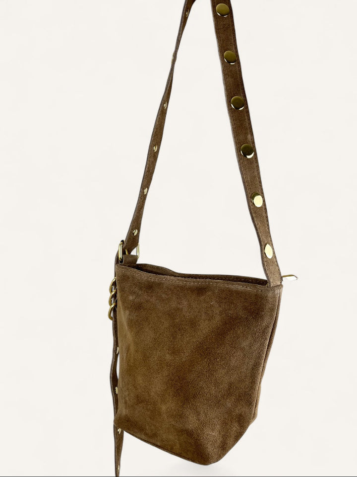 Crossbody-Tasche mit Ösen, taupe von Bella Vita - Mode &amp; Lifestyle