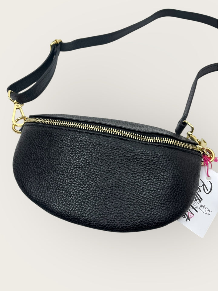 Crossbody-Tasche, schwarz-gold von Bella Vita - Mode &amp; Lifestyle