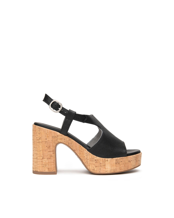 NeroGiardini Plateau-Sandalette, schwarz