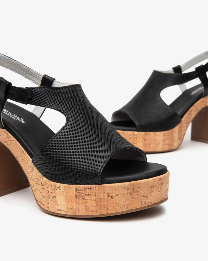 NeroGiardini Plateau-Sandalette, schwarz