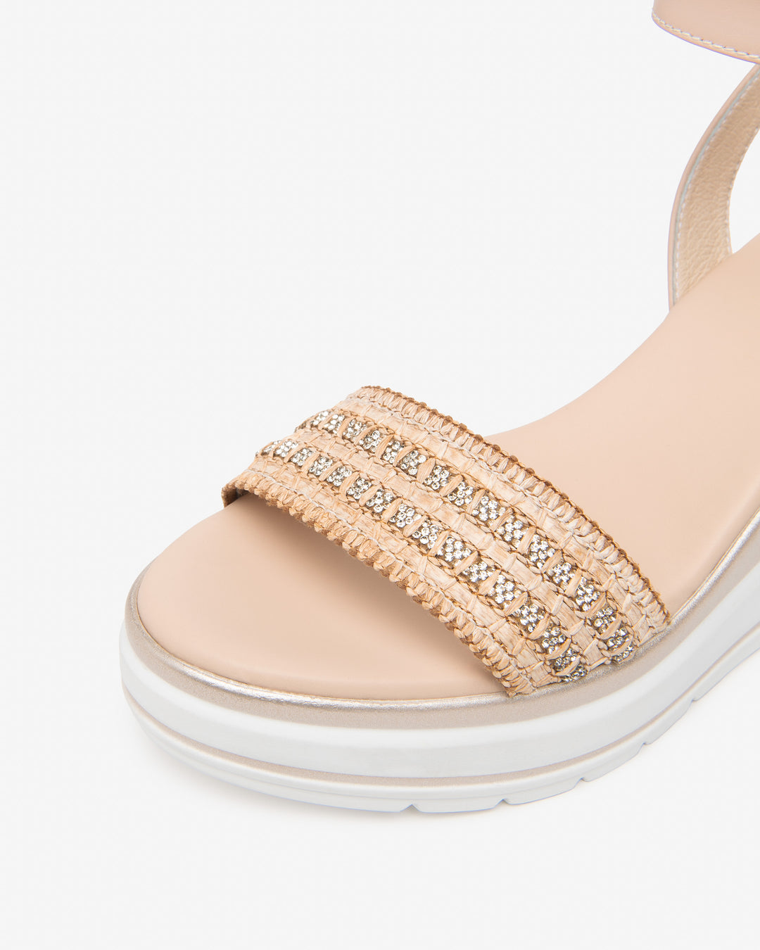 NeroGiardini Plateau-Sandalette, beige-silber von Bella Vita - Mode &amp; Lifestyle