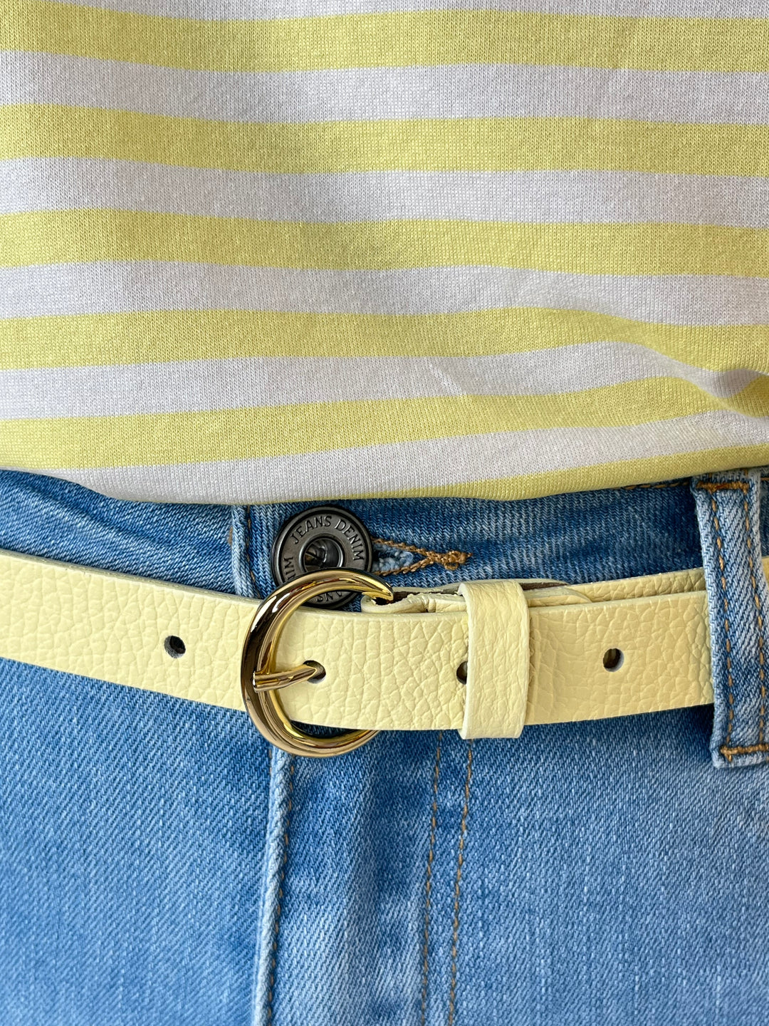 Echtledergürtel Soft Lemon, vanillegelb von Bella Vita - Mode &amp; Lifestyle