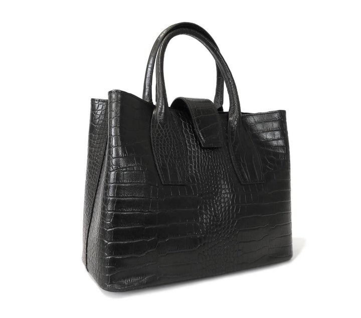 Echtledertasche in Krokooptik von Bella Vita - Mode &amp; Lifestyle