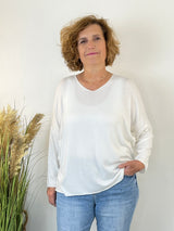 Essential Curvy-Pullover mit V-Ausschnitt