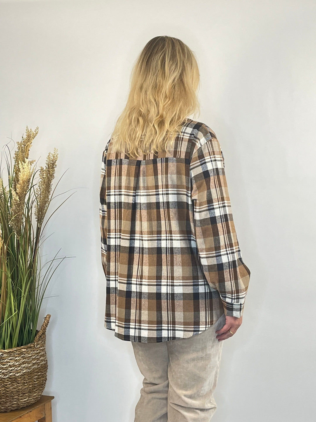 Flanellhemd, beige-ecru von Bella Vita - Mode &amp; Lifestyle