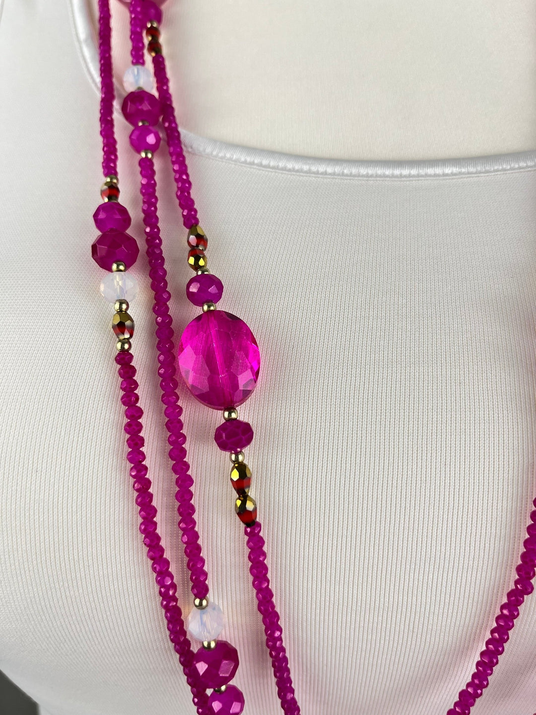 Glasperlenkette "Fuchsia Glam", pink von Bella Vita - Mode &amp; Lifestyle