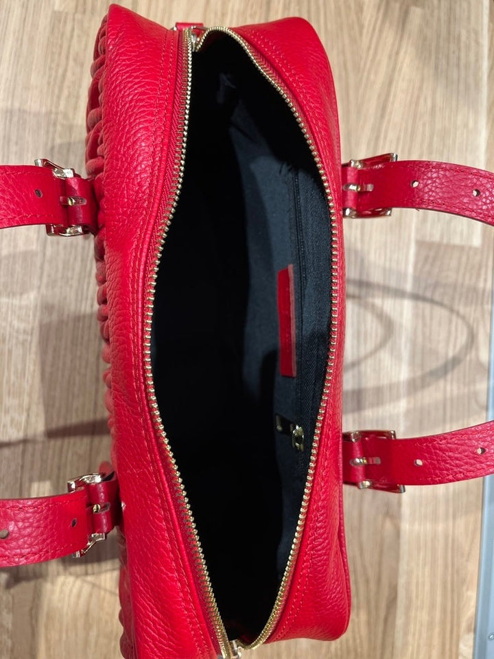 Handtasche aus Echtleder mit gesteppter Struktur von Bella Vita - Mode &amp; Lifestyle