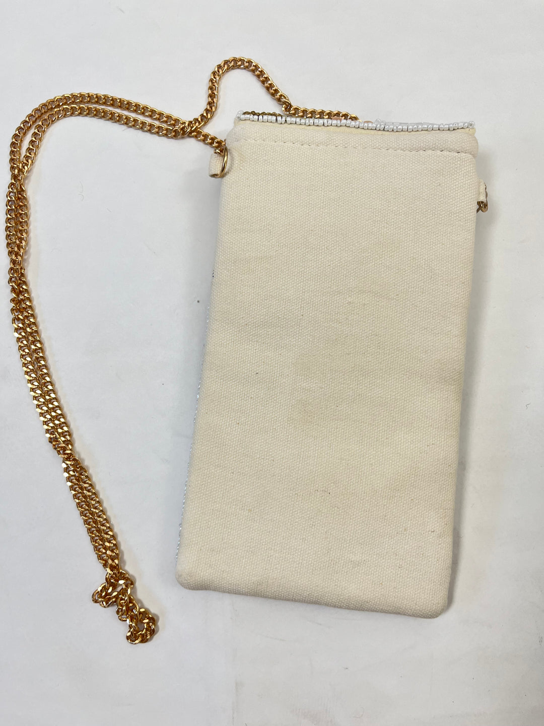 Handytasche mit Perlen und Pailletten, beige-gold von Bella Vita - Mode &amp; Lifestyle