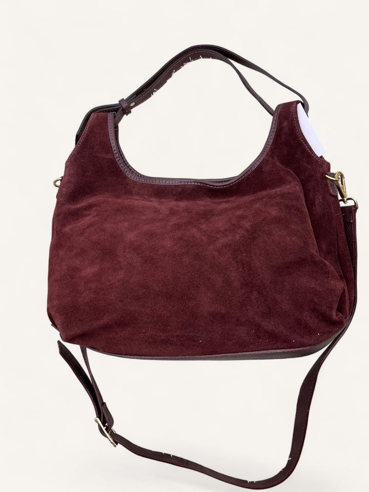Hobo Bag aus Wildleder, bordeaux von Bella Vita - Mode &amp; Lifestyle