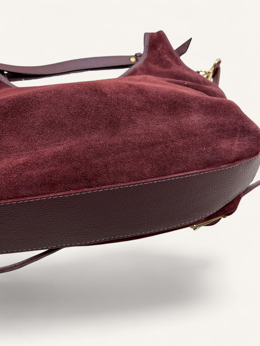 Hobo Bag aus Wildleder, bordeaux von Bella Vita - Mode &amp; Lifestyle