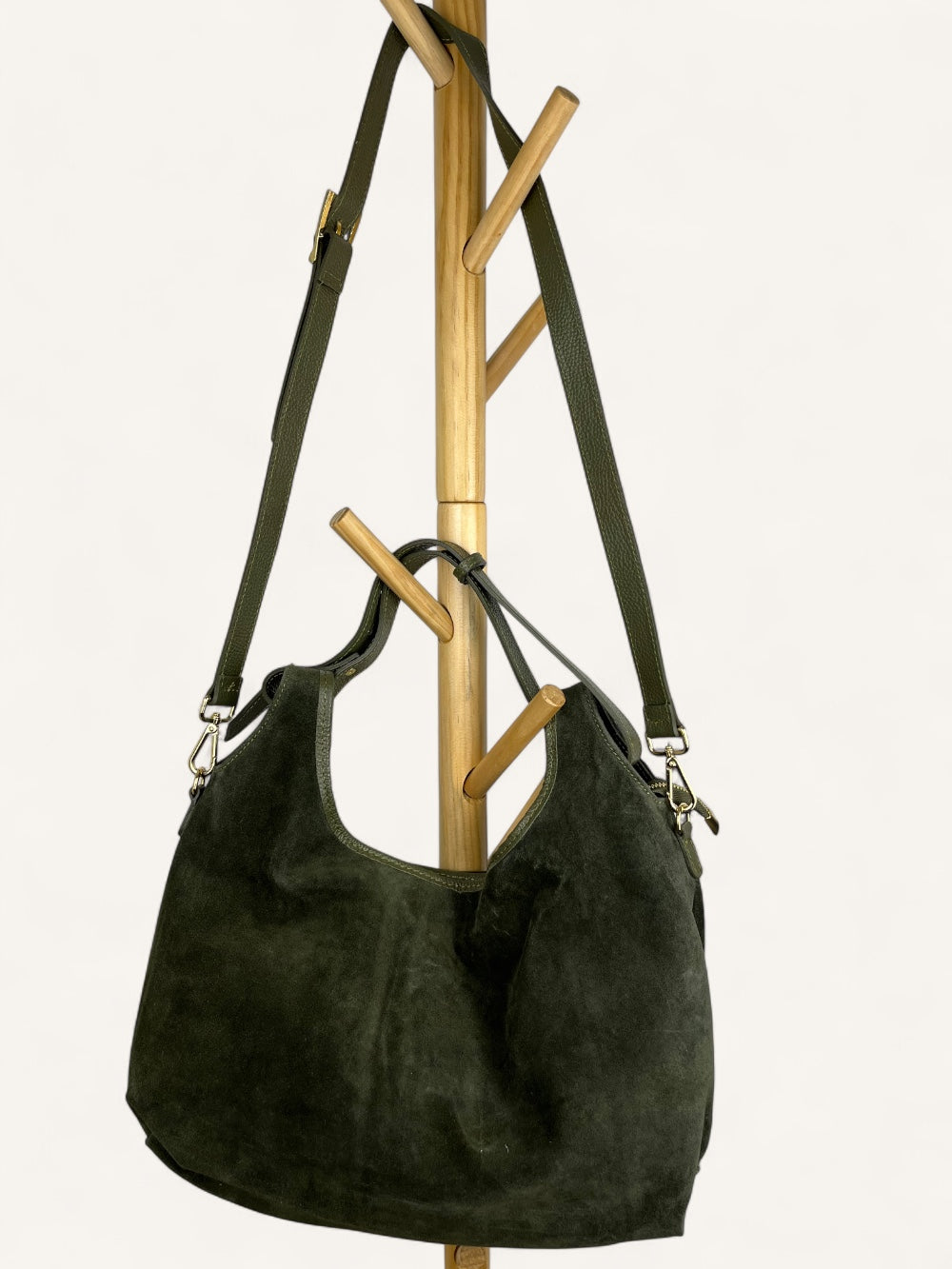 Hobo Bag aus Wildleder, khaki von Bella Vita - Mode &amp; Lifestyle