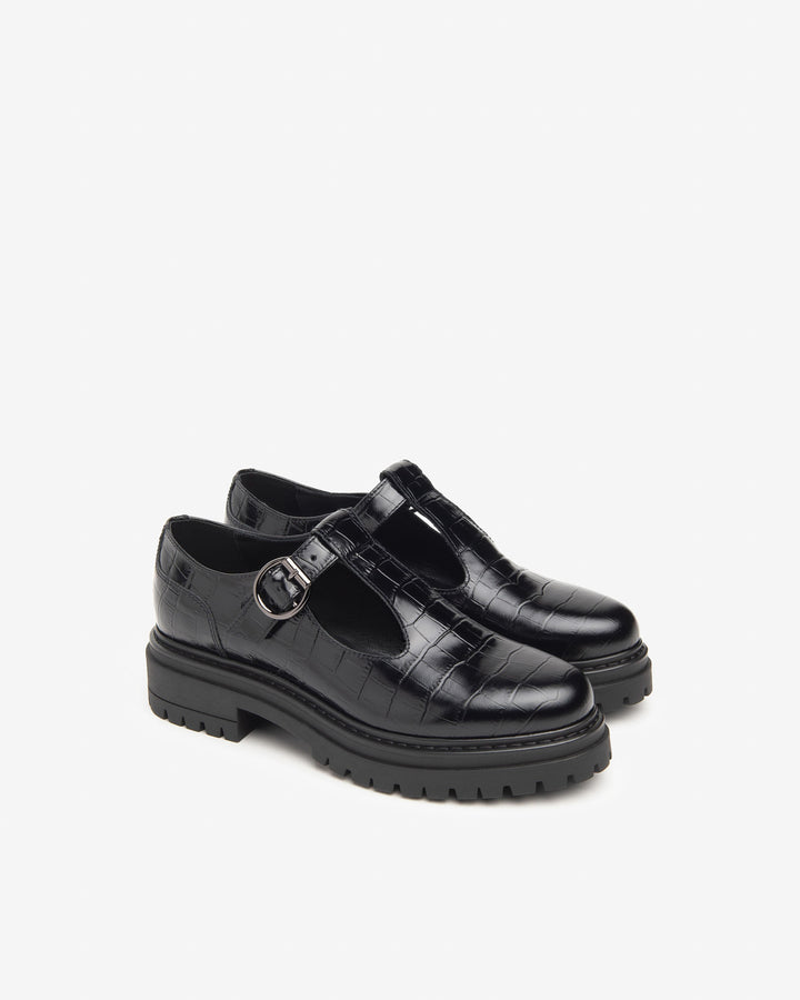 NeroGiardini Mary Jane Schuhe mit Riemen, schwarz