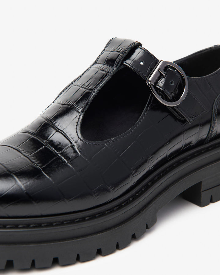NeroGiardini Mary Jane Schuhe mit Riemen, schwarz