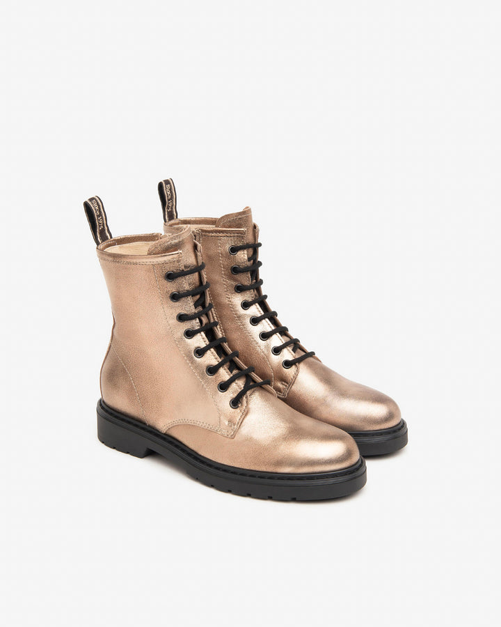 NeroGiardini Schnürboots, goldfarben